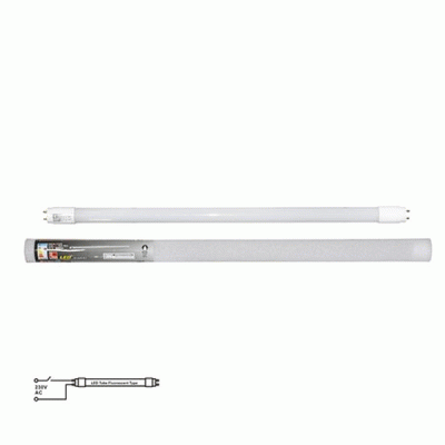 Λάμπα LED γυάλινη T8 60cm 9W 230V με τροφοδοσία στο 1 άκρο 3000Κ θερμό λευκό φως SMD 2835