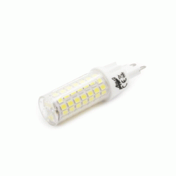 Led λάμπα κεραμική G9 6W διάφανη 6200Κ ψυχρό λευκό φως ντιμαριζόμενη δέσμης 360°