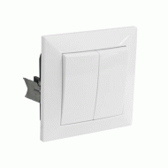 Διακόπτης διπλός αλέ-ρετούρ 10Α πλήρης λευκό χρώμα σειρά Κλειώ