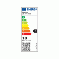 Επίτοιχο φωτιστικό LED οβάλ 18W ενδιάμεσο λευκό φως 4000K 1800lm σε γκρι σκούρο 260x135mm IP54 