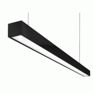 Μαύρο γραμμικό φωτιστικό LED 36W 230V ενδιάμεσο φως 4000K 120cm με δυνατότητα κρεμαστής επίτοιχης και χωνευτής τοποθέτησης 