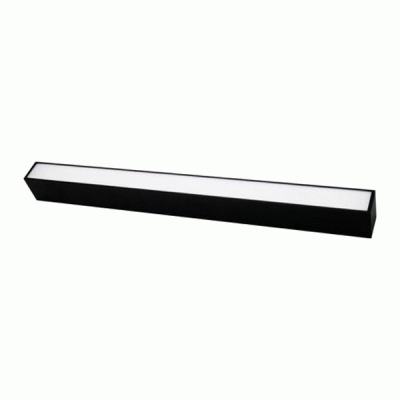 LED γραμμικό φωτιστικό στενό 36W 230V θερμό λευκό φως 3000K 120cm σε μαύρο χρώμα IP20