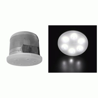 Σποτ χωνευτό σατινέ LED ισχύος με τροφοδοτικό 6x3W δέσμη 18° ψυχρό λευκό φως 