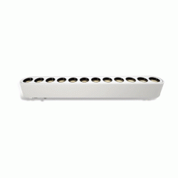 Led φωτιστικό ράγας μίνι 4000K ενδιάμεσο φως 12W 40VDC ντιμαριζόμενο 480Lm με γωνία φωτός 36° από αλουμίνιο σε λευκό χρώμα 