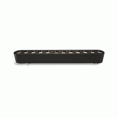 LED φωτιστικό ράγας οροφής μίνι 12W 40VDC ενδιάμεσο φως 4000K ντιμαριζόμενο μαύρο χρώμα 