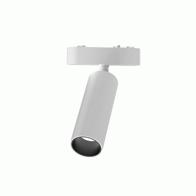 Μίνι σποτ φωτιστικό LED λευκό για ράγα οροφής 15W 3000Κ θερμό φως 40VDC με δέσμη 15° ντιμαριζόμενο