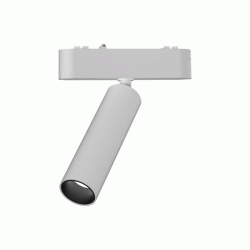 LED μίνι φωτιστικ΄ο σποτ για ράγα 7W 40VDC με δέσμη 60° ενδιάμεσο φως 4000K σε λευκό χρώμα ντιμαριζόμενο