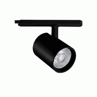Μαύρο σποτ ράγας αλουμινίου cob led 20W 230V με ενδιάμεσο λευκό φως 4000K δέσμη 38° 2000Lm Μαύρο σποτ ράγας αλουμινίου cob led 20W 230V με ενδιάμεσο λευκό φως 4000K δέσμη 38° 2000Lm