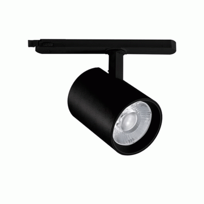 Μαύρο LED σποτ ράγας 3000Lm 30W 230V με ενδιάμεσο λευκό φως 4000K δέσμη 38° από αλουμίνιο