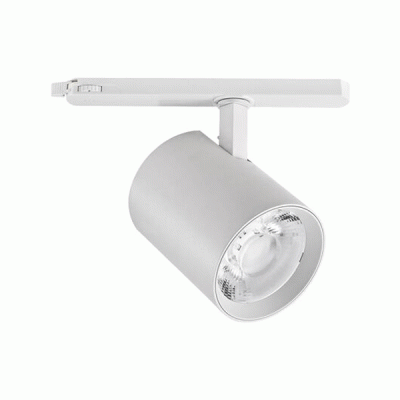 Σποτ ράγας LED 40W 4000Lm από αλουμίνιο 230V θερμό λευκό φως 3000K με δέσμη 38° σε λευκό χρώμα Σποτ ράγας LED 40W 4000Lm από αλουμίνιο 230V θερμό λευκό φως 3000K με δέσμη 38° σε λευκό χρώμα