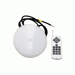 Λάμπα ρητίνης LED πισίνας λεπτή PAR56 24W 12AC RGB με 2 μέτρα καλώδιο και τηλεχειριστήριο αδιάβροχή IP68