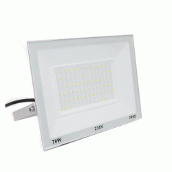Προβολέας led SMD 2835 70W λευκός 230V ψυχρό φως 6200K 6300lm στεγανός IP65 με 50εκ καλώδιο