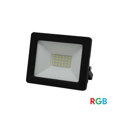 Προβολέας led smd eco 10W RGB 24VDC 4 καλώδια με ανθρακί σώμα στεγανός IP65 απαραίτητο RGB controller