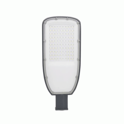 Φωτιστικό δρόμου LED SMD γκρι με αντικεραυνική προστασία 100W ενδιάμεσο λευκό φως 4000K 12000L IP65 