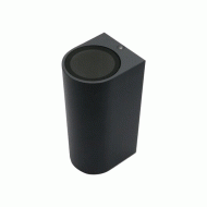 Επίτοιχο φωτιστικό αλουμινίου οβάλ διπλής κατεύθυνσης για λάμπες 2XGU10 σε χρώμα γραφίτη στεγανό IP44
