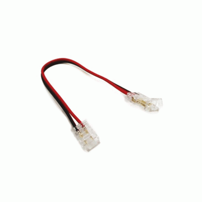 Σύνδεσμος με 2 καλώδια για ταινία SMD LED μονόχρωμη 8mm 2835 & 5050 Σύνδεσμος με 2 καλώδια για ταινία SMD LED μονόχρωμη 8mm 2835 & 5050