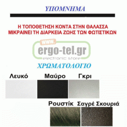 Φωτιστικό αλουμινίου τετράγωνο 22x22cm ύψος 27cm με ντούι Ε27 σε χρώμα γραφίτη IP44