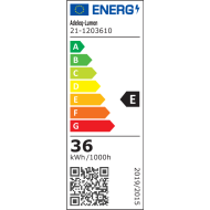 Γραμμικό φωτιστικό LED αλουμινίου λευκό 36W 120cm με ενδιάμεσο λευκό φως 4000K IP20