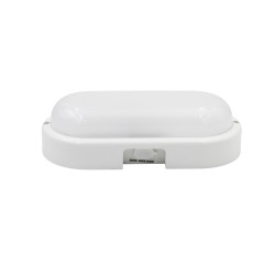 LED απλίκα οβάλ πολυκαρβονική PC λευκή 200x96mm 15W 230V 1500lm CCT 3000/4000/6500K  IP54  