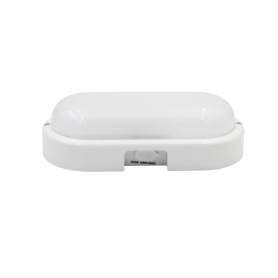 LED απλίκα οβάλ πολυκαρβονική PC λευκή 200x96mm 15W 230V 1500lm CCT 3000/4000/6500K  IP54  