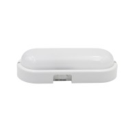 LED απλίκα πολυκαρβονική pc οβάλ  λευκή 230x100mm 20W 230V 2000lm CCT 3000/4000/6500K στεγανή IP54 