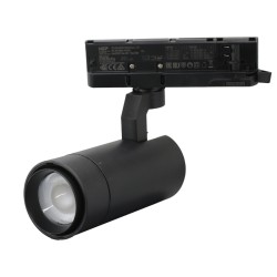 LED σποτ ράγας 4 γραμμών ρυθμιζόμενο ντιμαριζόμενο 30W 230V θερμό φως 3000K Φ80x181mm μαύρο
