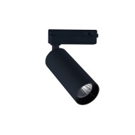 LED σποτ ράγας 2 γραμμών (μονοφασικό) COB 10W 230V θερμό φως 3000K 1200lm 36° μαύρο Φ54x153mm