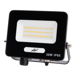 Προβολέας LED 30W 230V με ψυχρό φως 6200K IP65 μαύρος 140x107x27mm
