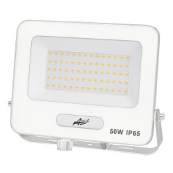 Προβολέας LED 50W 230V με ψυχρό φως 6200K 5000lm 120° IP65 λευκός 180x140x32mm