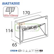LED ΑΠΛΙΚΑ ΤΟΙΧΟΥ ΧΩΝΕΥΤΗ TALT 4x1W 327Lm 3000k ΘΕΡΜΟ ΛΕΥΚΟ ΦΩΣ ΔΕΣΜΗΣ 29° ΣΤΕΓΑΝΗ ΙΡ65
