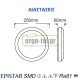 Led απλίκα γκρι στρογγυλή slim 13W 1060Lm 3000k θερμό φως για παραθαλάσσιες εγκαταστάσεις