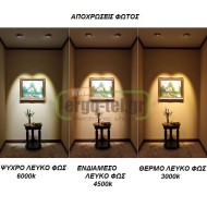 Λάμπα led ισχύος GU10 5W 230V ντιμαριζόμενη 4000k ενδιάμεσο λευκό φως δέσμης 30° 390 lumen Economy