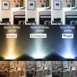 Λάμπα LED SMD σωλήνας Ε27 7W 230V 3000k θερμό λευκό φως 700lumen λευκό σώμα ματ γυαλί