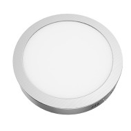 Led panel νίκελ ματ στρογγυλό επίτοιχο 18W 6500k ψυχρό φως δέσμης 120° 230V 1510lm 30000h