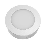 Led panel λευκό στρογγυλό επίτοιχο 6W 4000k ενδιάμεσο φως δέσμης 120° 230V 430lm 30000h