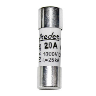 Φυσίγγιο κυλινδρικό Freder 10x38mm 20A 1000VDC για φωτοβολταϊκά συστήματα