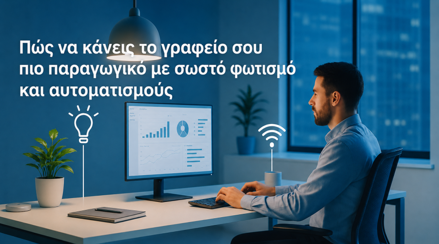 Πώς να κάνεις το γραφείο σου πιο παραγωγικό με σωστό φωτισμό και αυτοματισμούς