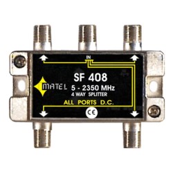 Διακλαδωτής (spliter) εσωτερικής χρήσης SF408 κατάλληλος για διακλάδωση ψηφιακού ή αναλογικού σήματος
