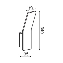 Φωτιστικό επίτοιχο Led λευκό 6W 540Lm 3000K θερμό φως με διπλή δυνατότητα τοποθέτησης