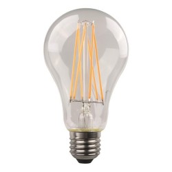 Λάμπα LED κοινή crossed filament 11W E27 με θερμό φως 3000K και διάφανο κάλυμμα 220-240V