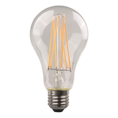 Λάμπα LED κοινή crossed filament 11W E27 με θερμό φως 3000K και διάφανο κάλυμμα 220-240V