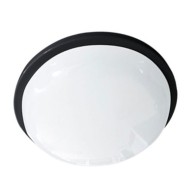Led SMD απλίκα μαύρη στρόγγυλη slim πλαστική 20W 1800Lm 3000k θερμό λευκό φως στεγανή