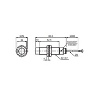 Διακόπτης επαγωγικός LONG AUTONICS PRL18-8DP2 DC Φ18 PNP NC 12-24VDC 8.0mm 3 καλωδίων 