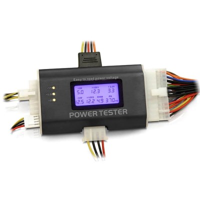 Tester τροφοδοτικού DELOCK PC 18159, 3.3V/5V/12V, ATX/BTX/ITX με φωτιζόμενη οθόνη
