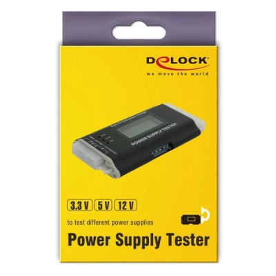 Tester τροφοδοτικού DELOCK PC 18159, 3.3V/5V/12V, ATX/BTX/ITX με φωτιζόμενη οθόνη