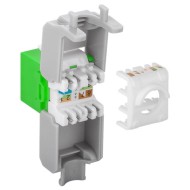 GOOBAY Keystone module RJ45 CAT 6A 90687 UTP σε πράσινο χρώμα