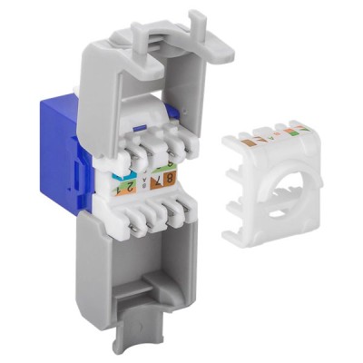 GOOBAY Keystone module RJ45 CAT 6A 90688 UTP σε μπλε χρώμα