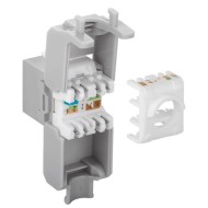 GOOBAY Keystone module RJ45 CAT 6A 90693 UTP σε γκρι χρώμα