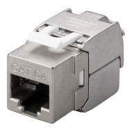 GOOBAY Keystone module RJ45 CAT 6A 90864 STP 500 MHz slim-line ασημί χρώμα