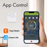 Smart WiFi θερμοστάτης πετρελαίου BHT-15GBLW χωνευτός λευκός gia ομοιόμορφο και άνετο έλεγχο της θερμοκρασίας